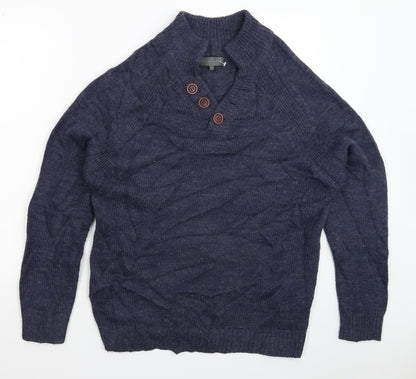 Carter & Rise Mens Blue  Knit Pullover Jumper Size M