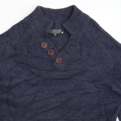 Carter & Rise Mens Blue  Knit Pullover Jumper Size M
