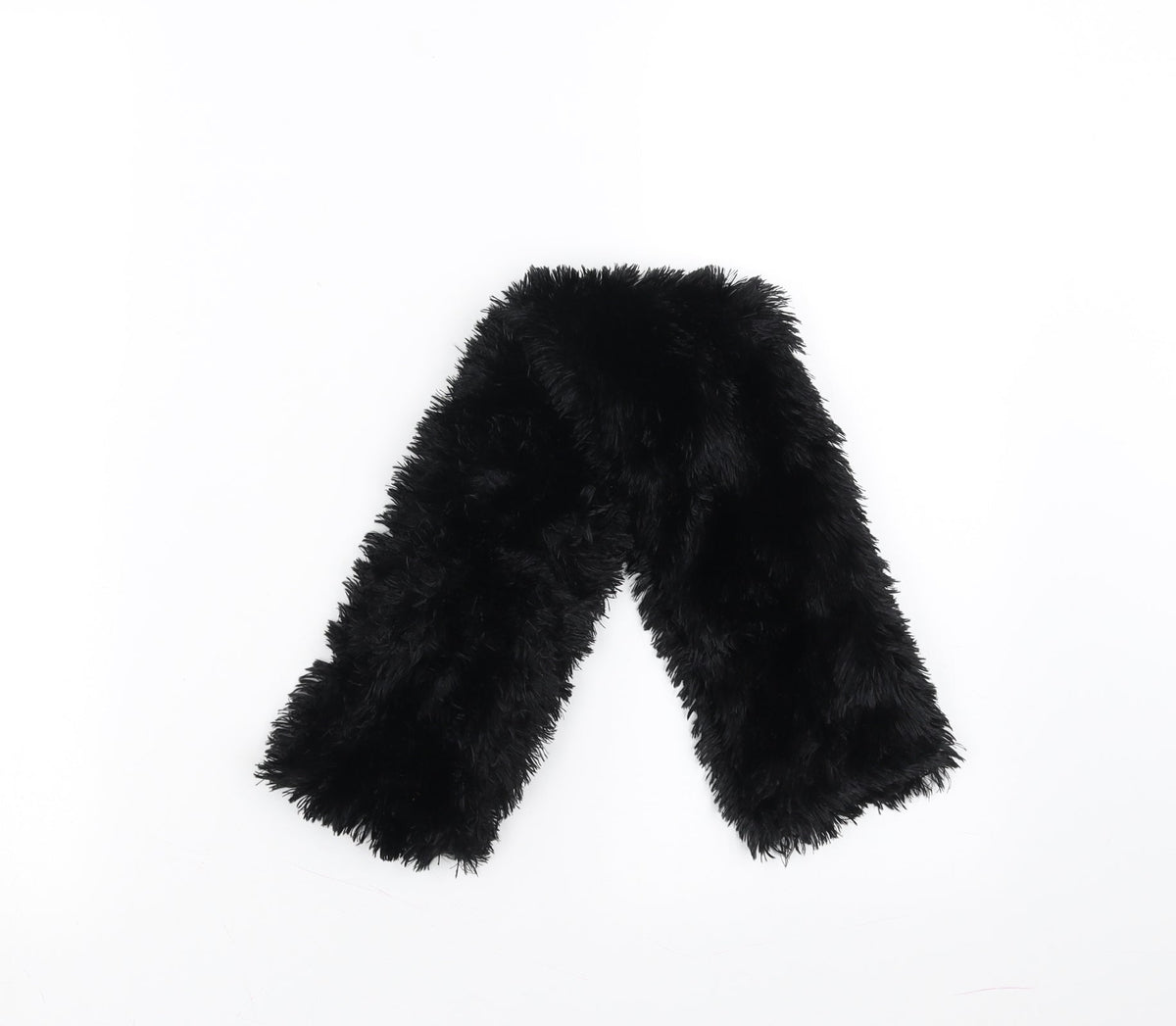 Preworn Womens Black    Scarf   - fluffy