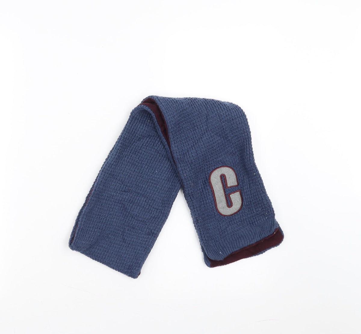Front view of Matalan unisex blue scarf one size - c