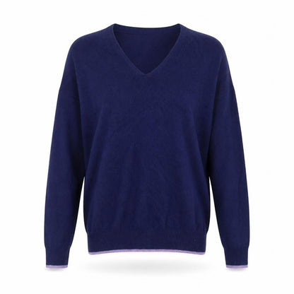 Front view of ASOS women’s blue jumper, size UK 8