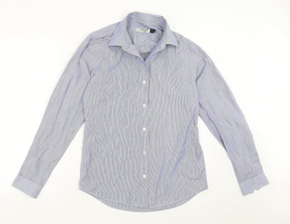 Topman Mens Blue Striped   Button-Up Size S