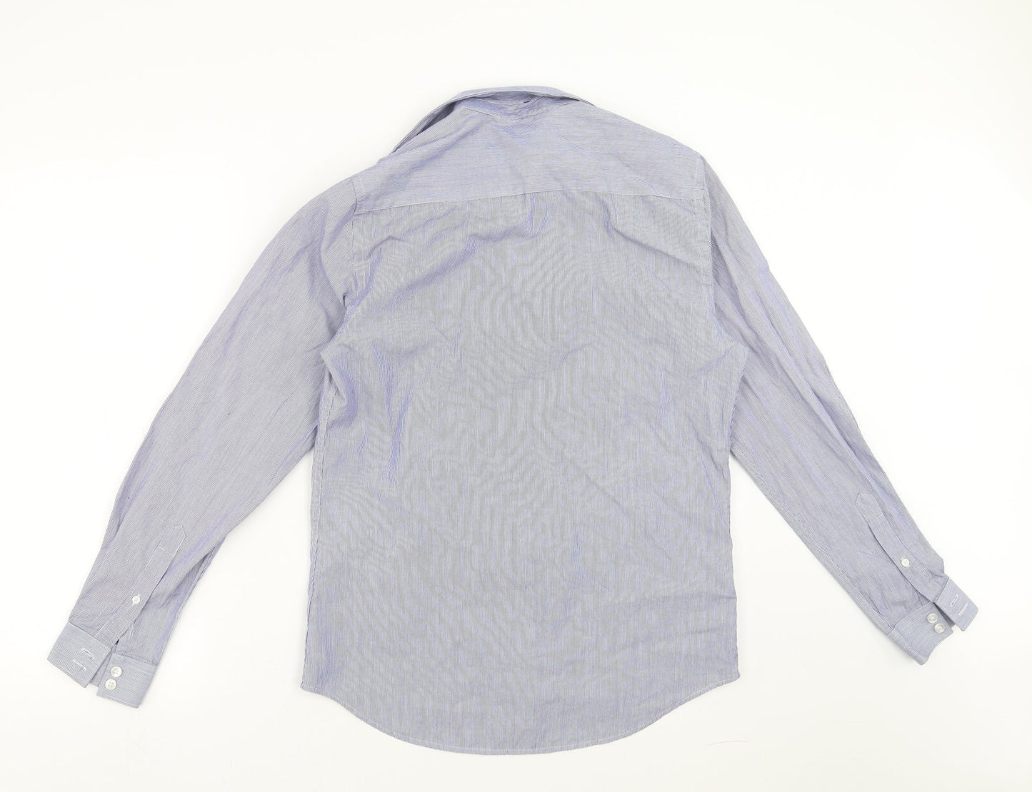 Topman Mens Blue Striped   Button-Up Size S