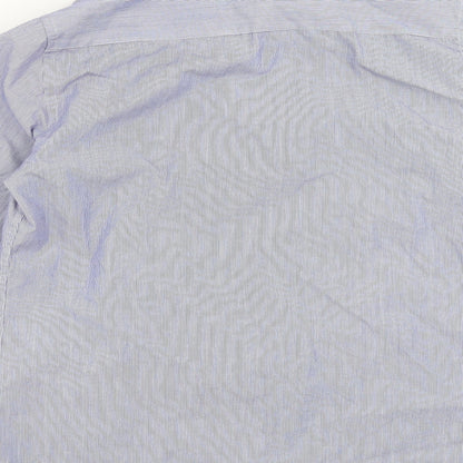 Topman Mens Blue Striped   Button-Up Size S