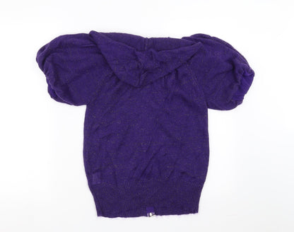 Internationale  Womens Purple   Full Zip Jumper Size 12  - hooded