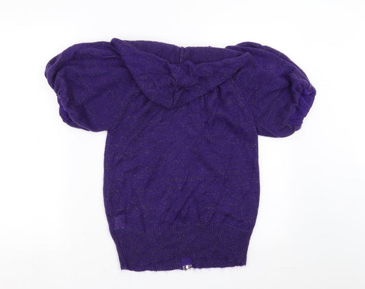 Internationale  Womens Purple   Full Zip Jumper Size 12  - hooded