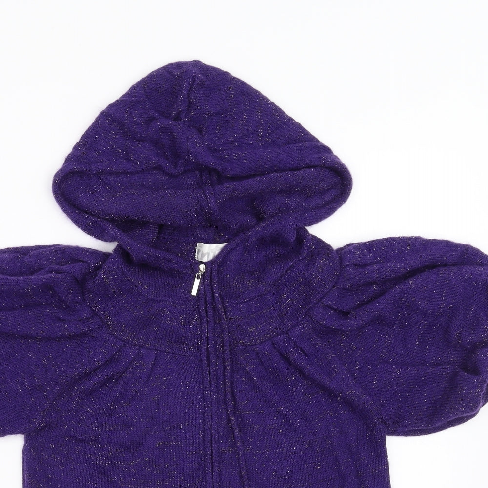 Internationale  Womens Purple   Full Zip Jumper Size 12  - hooded