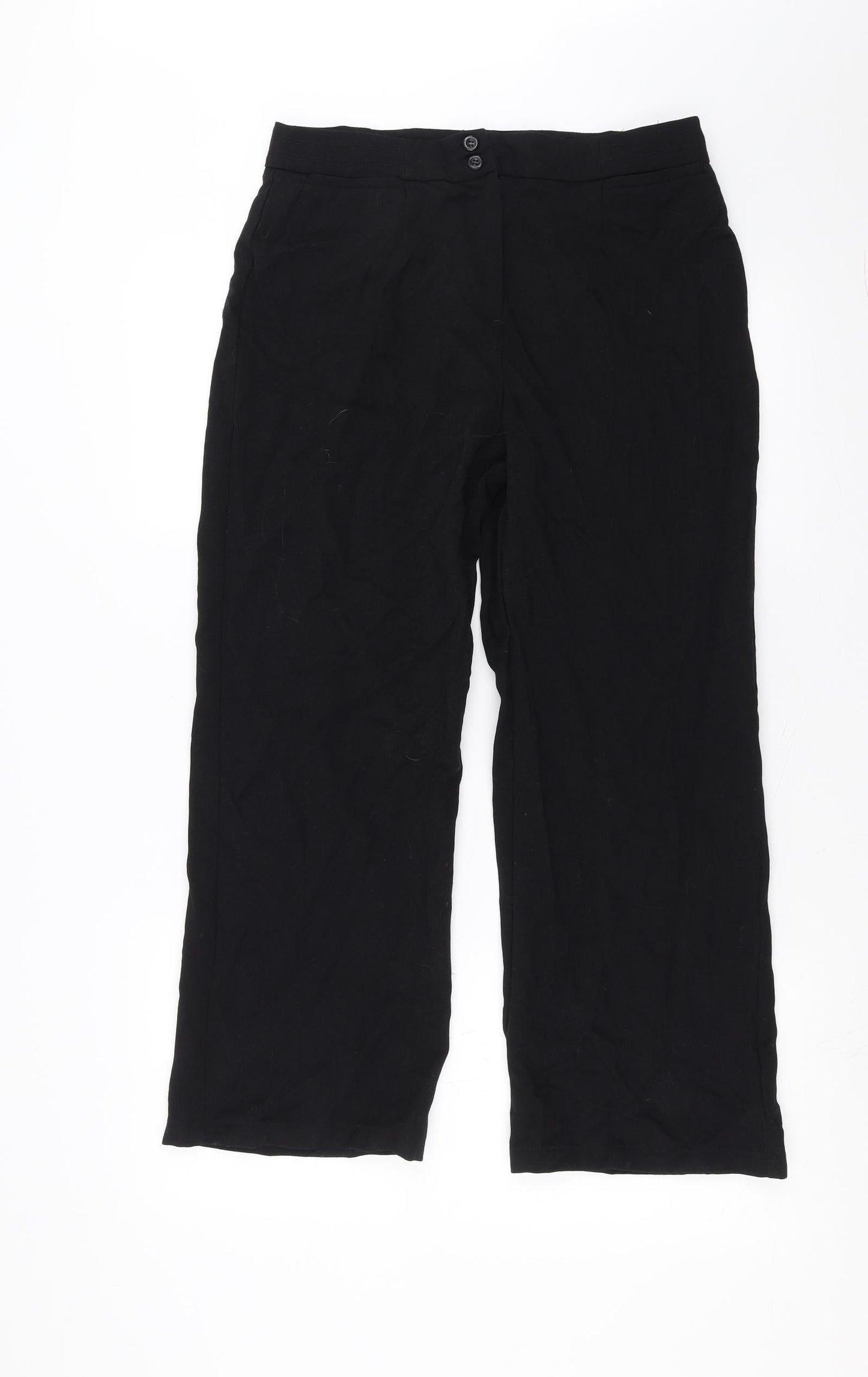 Womens UK Size 12 ISLE Regular Fit  Black Trousers