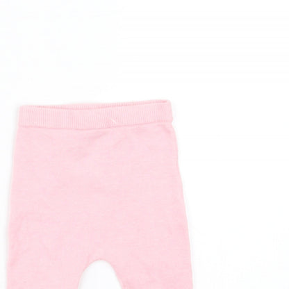 Little Nutmeg Girls Pink   Jogger Trousers Size 3-6 Months  - rabbit