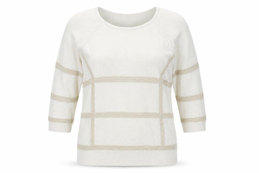 Marks & Spencer Womens White Striped  Pullover Jumper Size 12