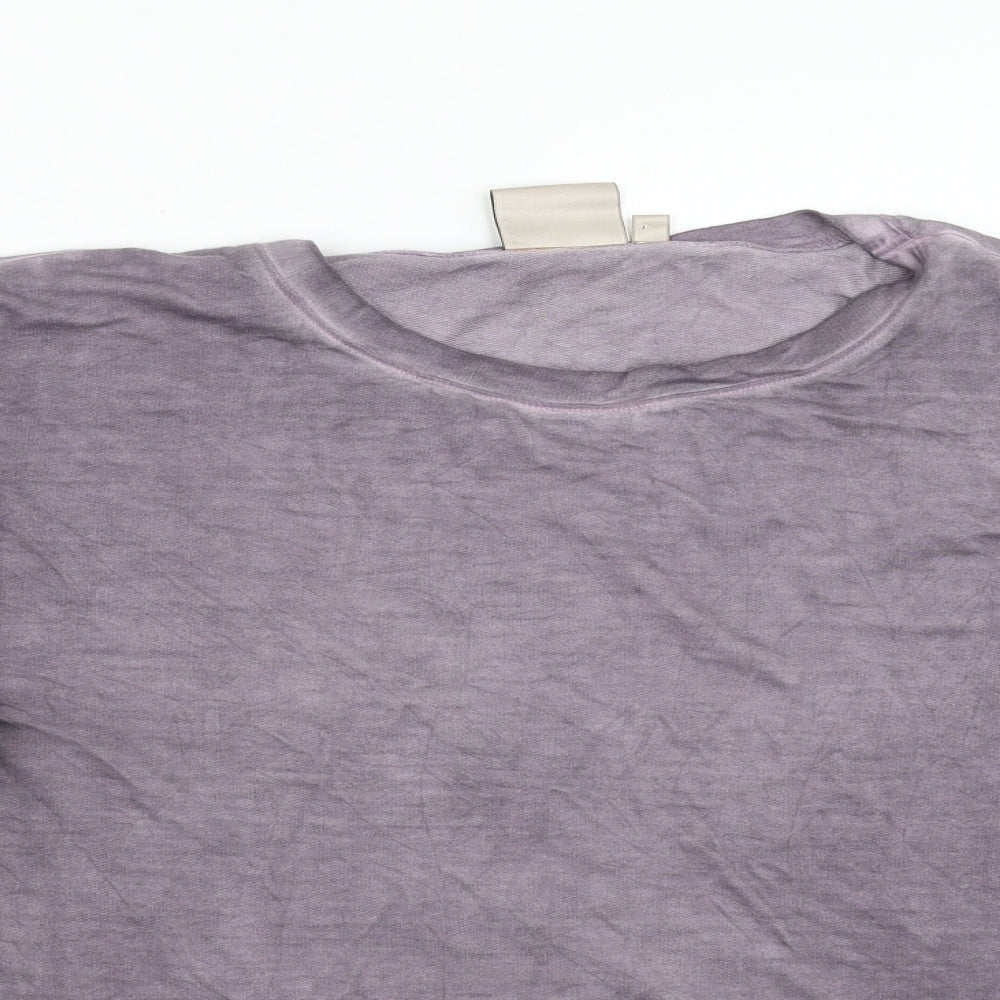 Dantelle Womens Purple   Pullover Sweatshirt Size L  - Sheer Sleeves