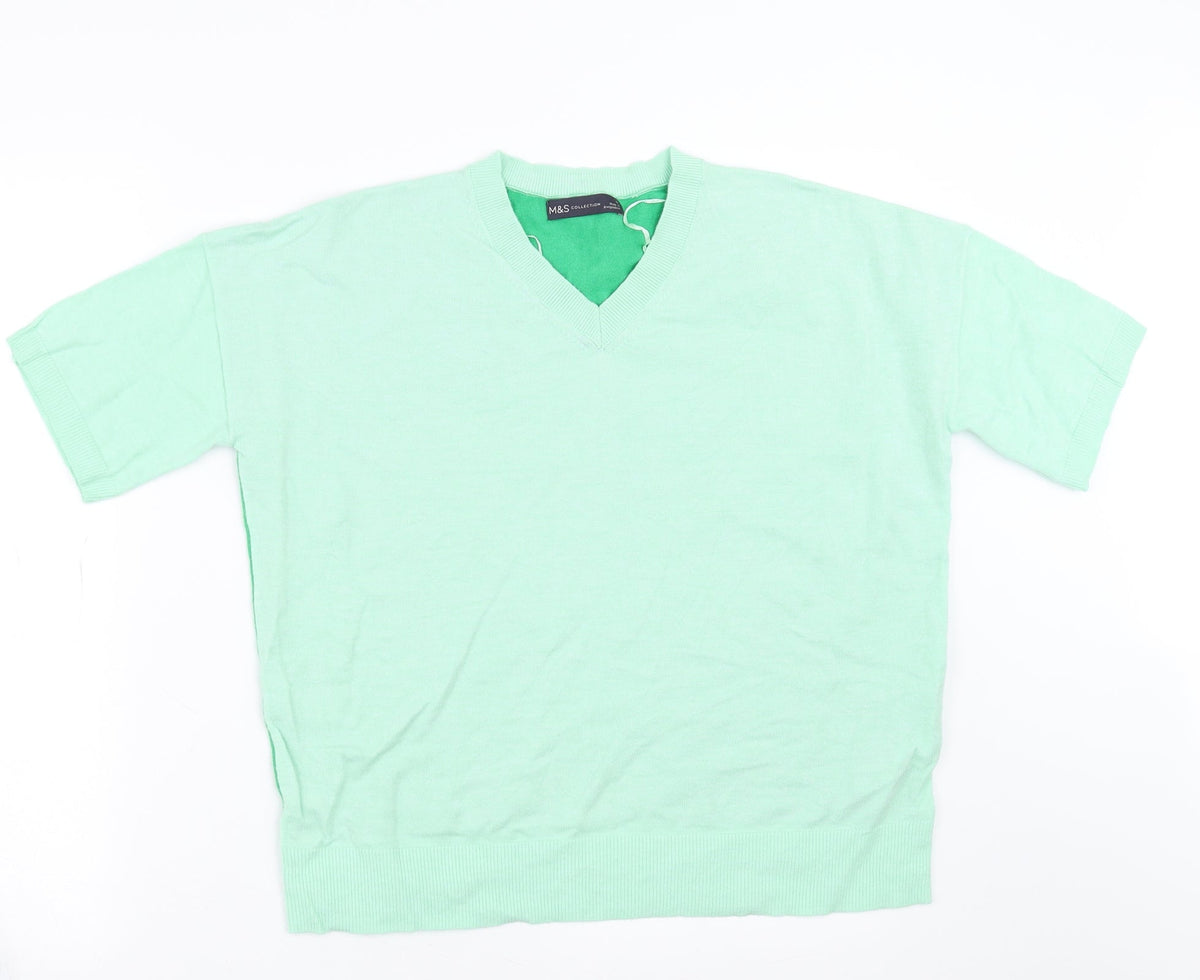 Marks & Spencer Womens Green   Pullover Jumper Size 12