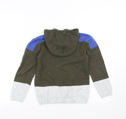 NEXT Boys Green  Knit Pullover Hoodie Size 7 Years