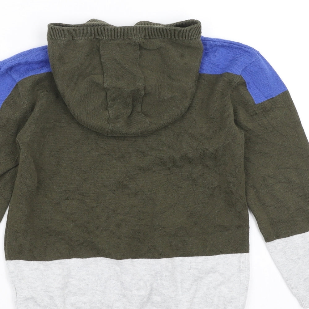 NEXT Boys Green  Knit Pullover Hoodie Size 7 Years