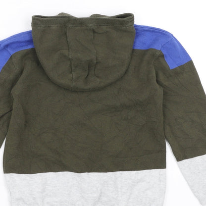 NEXT Boys Green  Knit Pullover Hoodie Size 7 Years