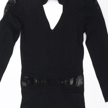 Amichi Womens Black   Bodycon  Size S