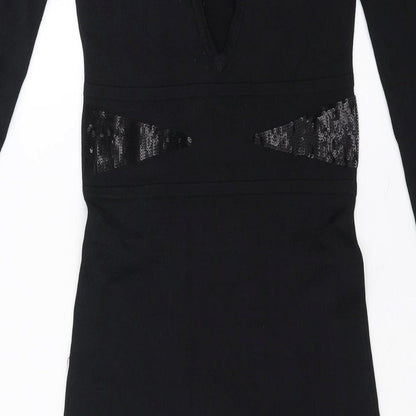 Amichi Womens Black   Bodycon  Size S