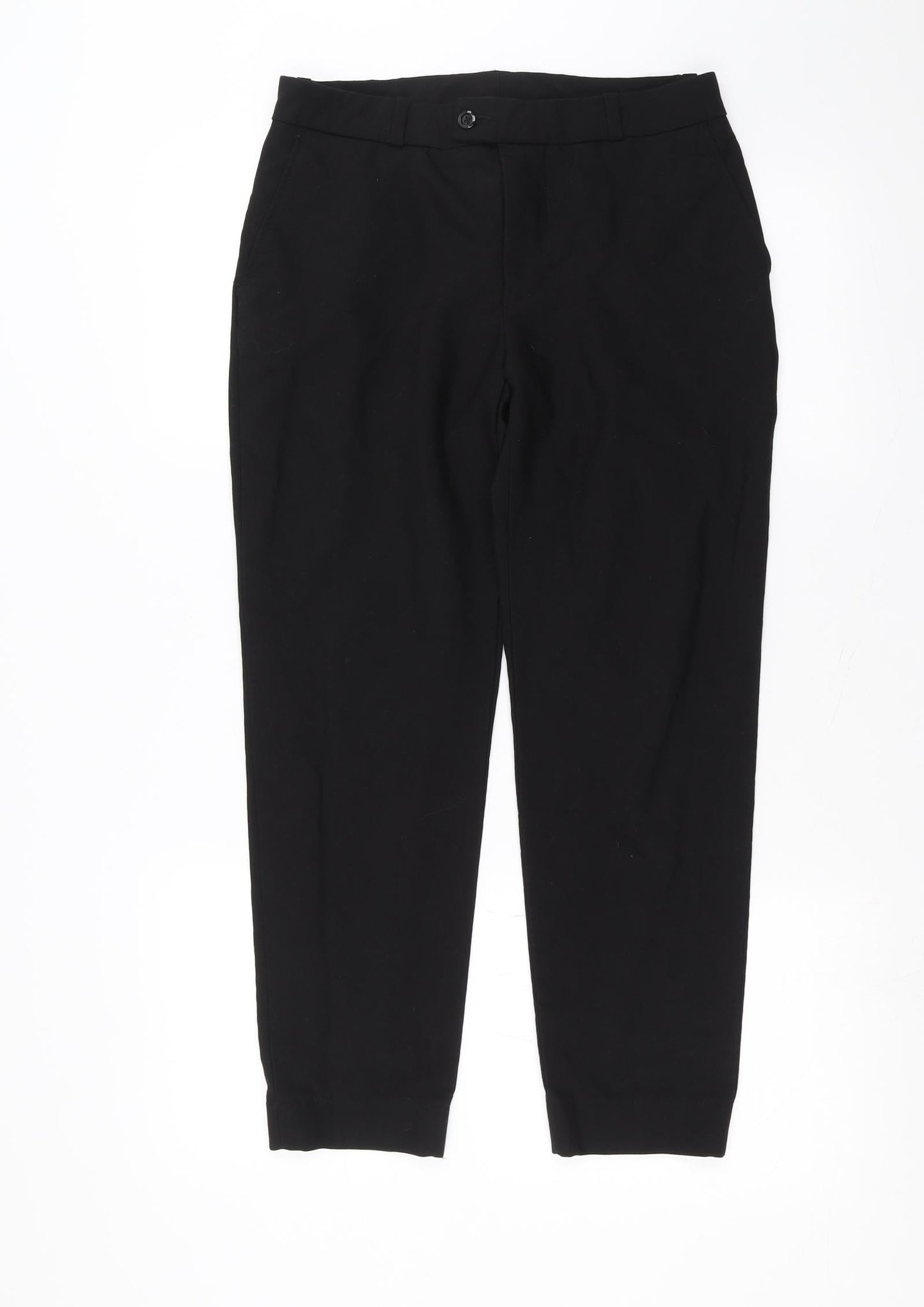 Preworn Mens Black   Trousers  Size 30 in L26 in - short Leg