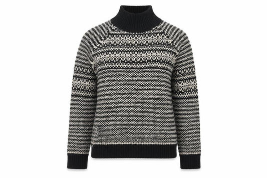 Marks & Spencer Womens Black Geometric  Pullover Jumper Size 12