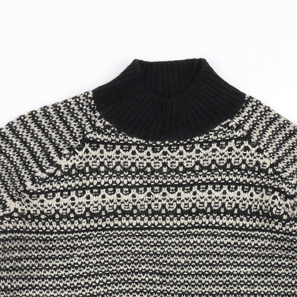 Marks and Spencer Womens Black Geometric  Pullover Jumper Size 12