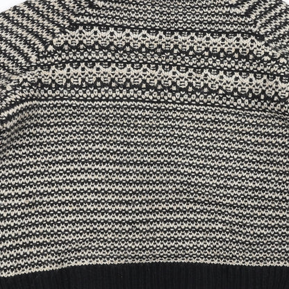 Marks and Spencer Womens Black Geometric  Pullover Jumper Size 12