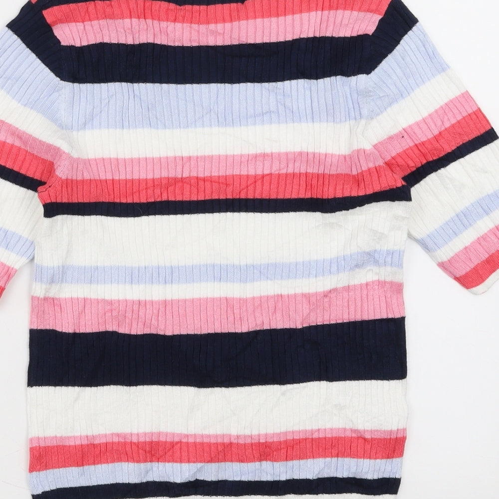 Marks & Spencer Womens Multicoloured Striped  Pullover Jumper Size 10