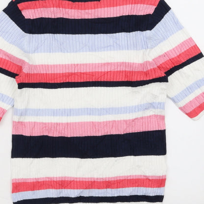 Marks & Spencer Womens Multicoloured Striped  Pullover Jumper Size 10