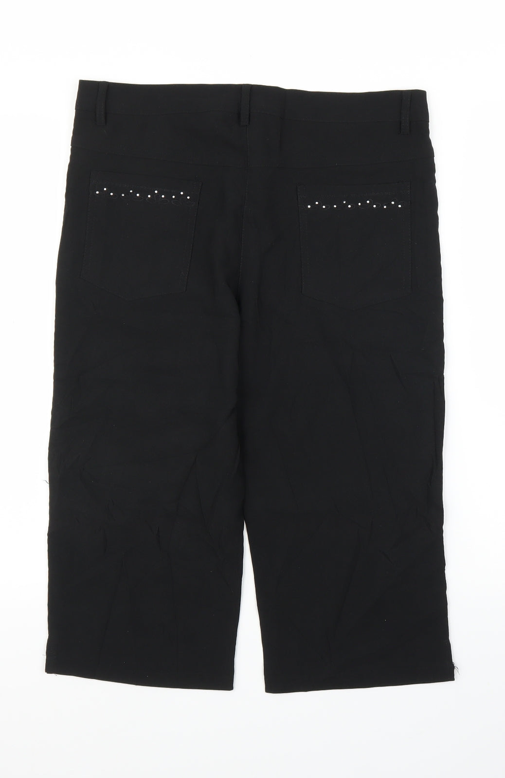 Hong Hong Womens Black   Capri Trousers Size L
