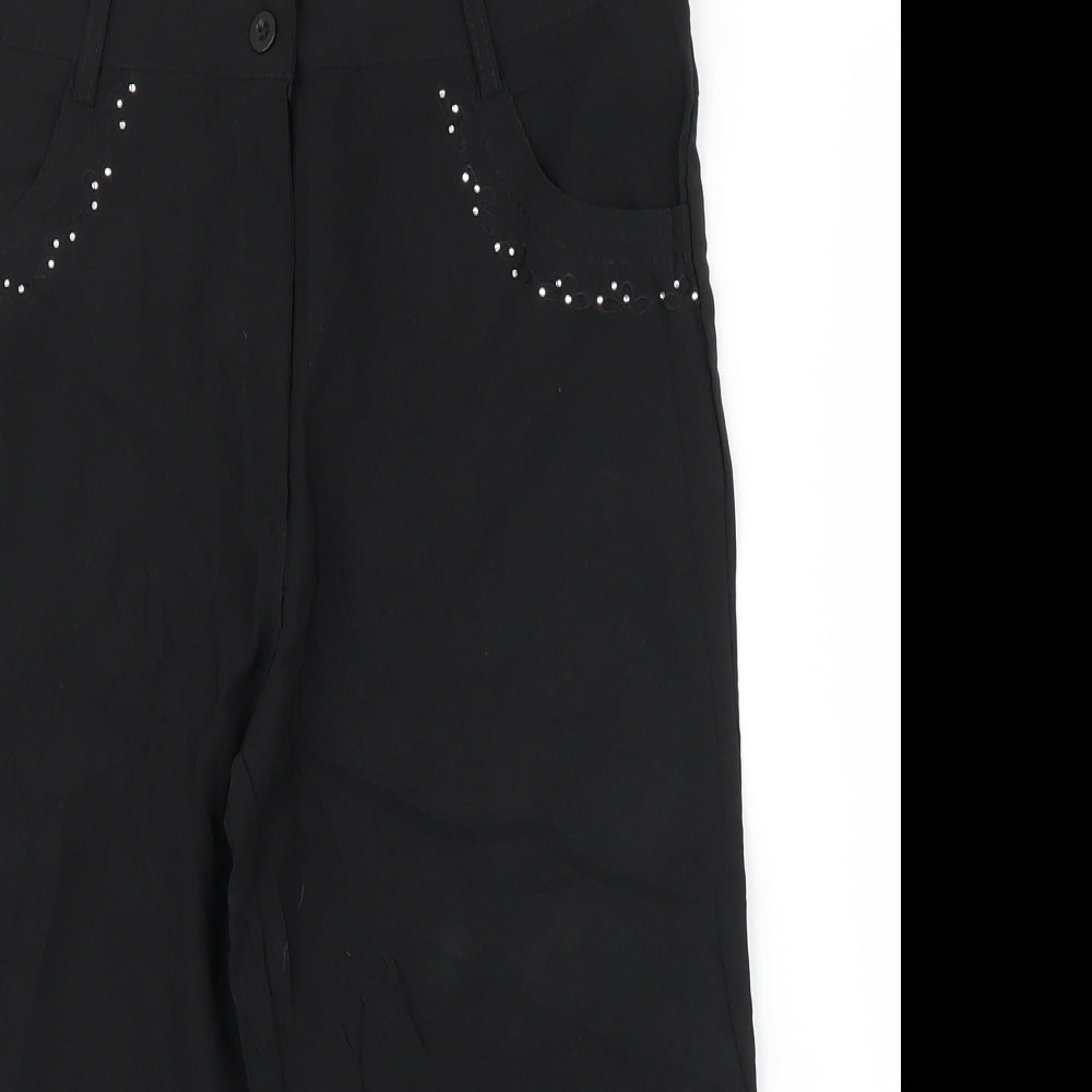 Hong Hong Womens Black   Capri Trousers Size L