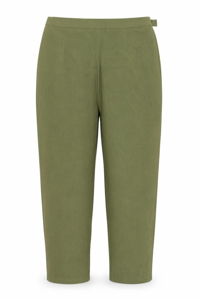 Womens UK Size 20 ELVI Regular Fit Bloomer Green Trousers