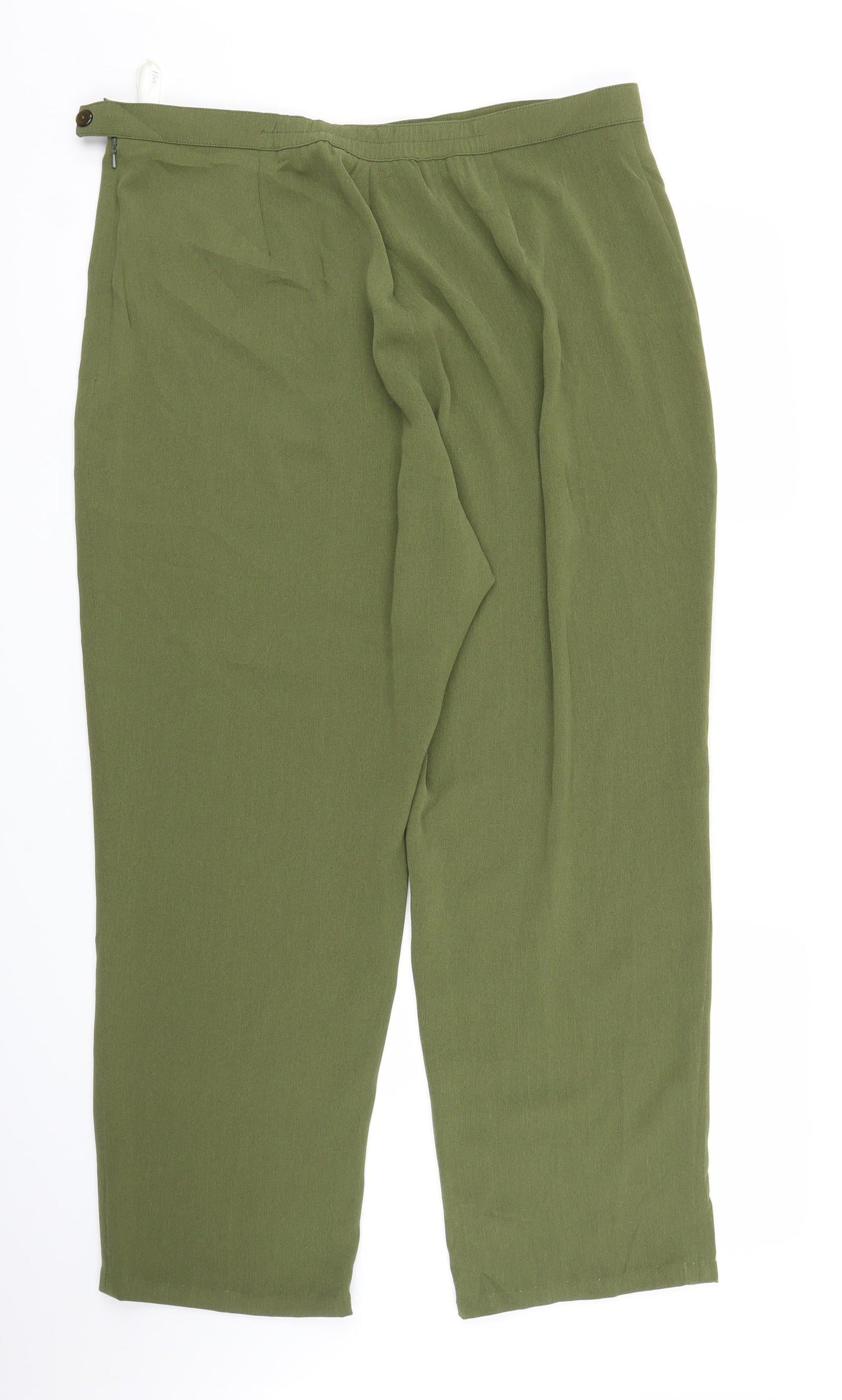 Womens UK Size 20 ELVI Regular Fit Bloomer Green Trousers