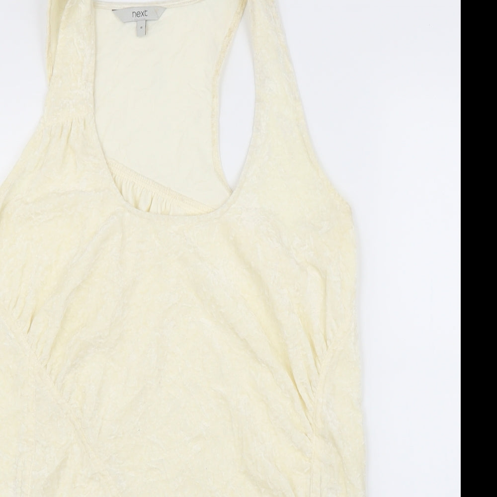 Womens UK Size 14 NEXT Ivory Basic Blouse