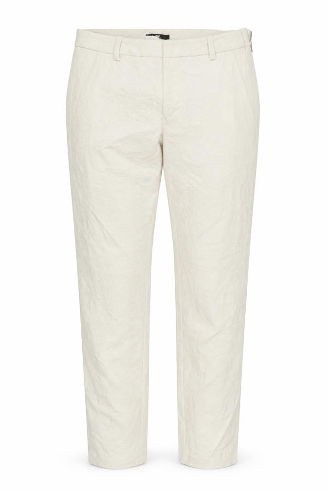 Womens UK Size 6 H&M Regular Fit Carrot Ivory Trousers