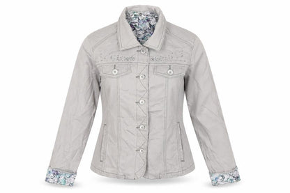 W. Lane Womens Grey  Denim Cardigan Jumper Size 8  - Jacket