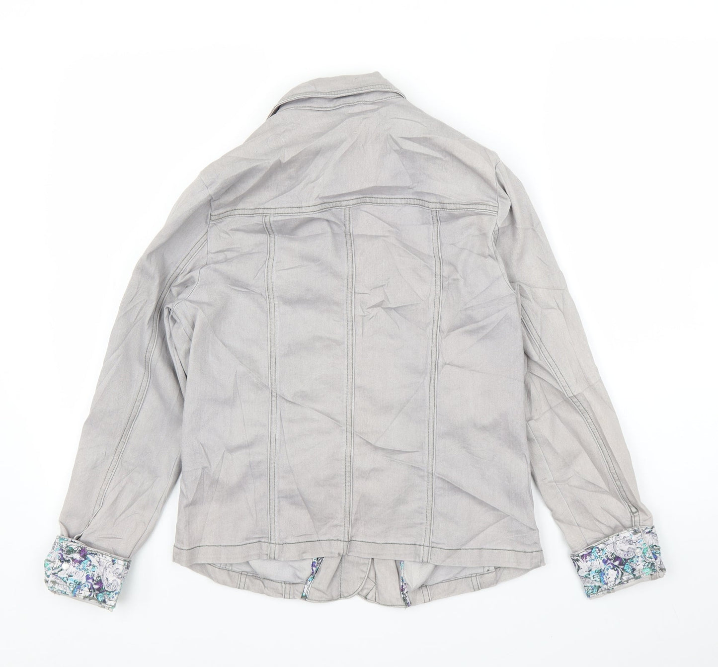 W. Lane Womens Grey  Denim Cardigan Jumper Size 8  - Jacket