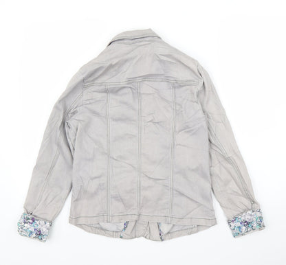 W. Lane Womens Grey  Denim Cardigan Jumper Size 8  - Jacket