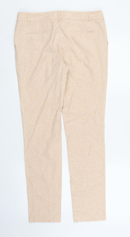 NEXT Womens Pink Floral  Carrot Trousers Size 10 L29 in