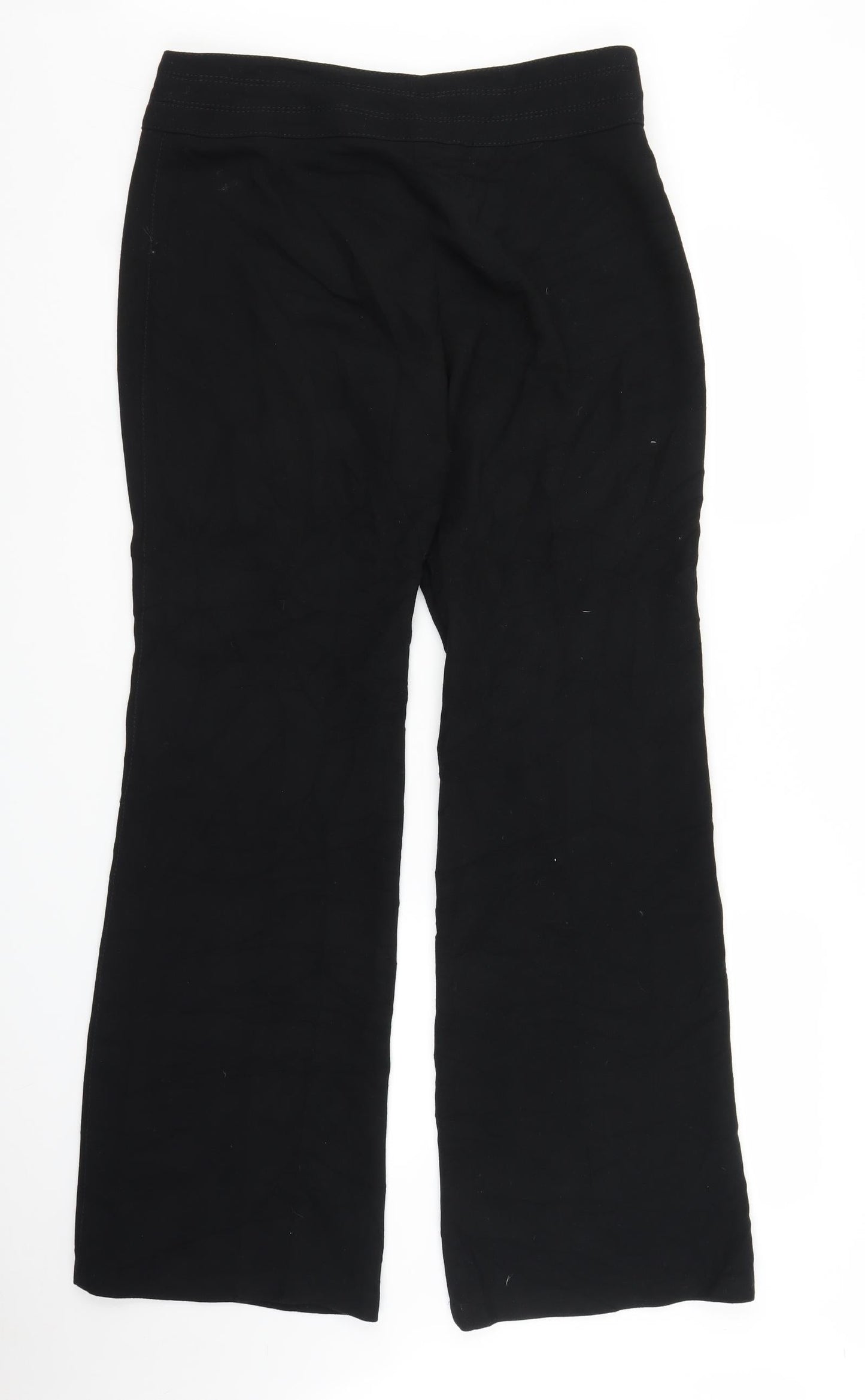 Womens UK Size L Preworn Regular Fit  Black Trousers