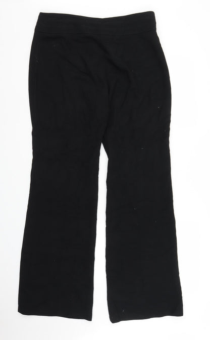 Womens UK Size L Preworn Regular Fit  Black Trousers