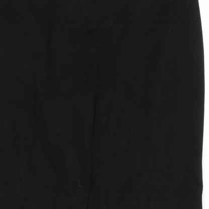 Womens UK Size L Preworn Regular Fit  Black Trousers