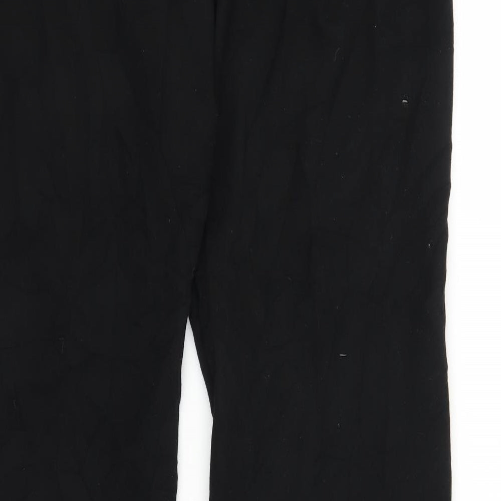 Womens UK Size L Preworn Regular Fit  Black Trousers