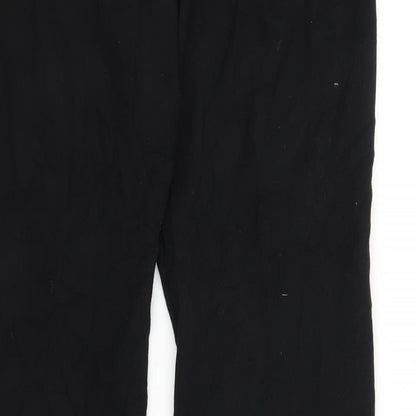 Womens UK Size L Preworn Regular Fit  Black Trousers
