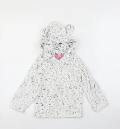 Love Sleep Girls Grey Animal Print  Top Pyjama Top Size 3-4 Years  - Leopard print