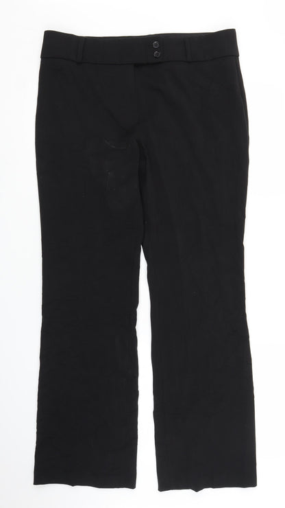 M&S Womens Black   Trousers  Size 14 L29 in