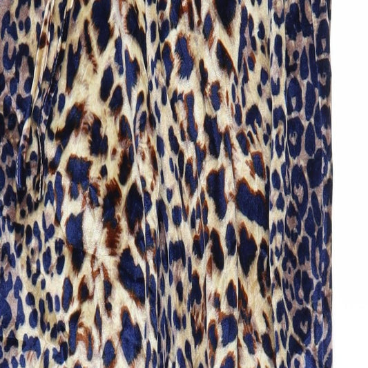 QED London Womens Beige Animal Print  Sweatpants Trousers Size M L28 in