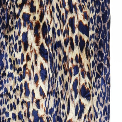 QED London Womens Beige Animal Print  Sweatpants Trousers Size M L28 in