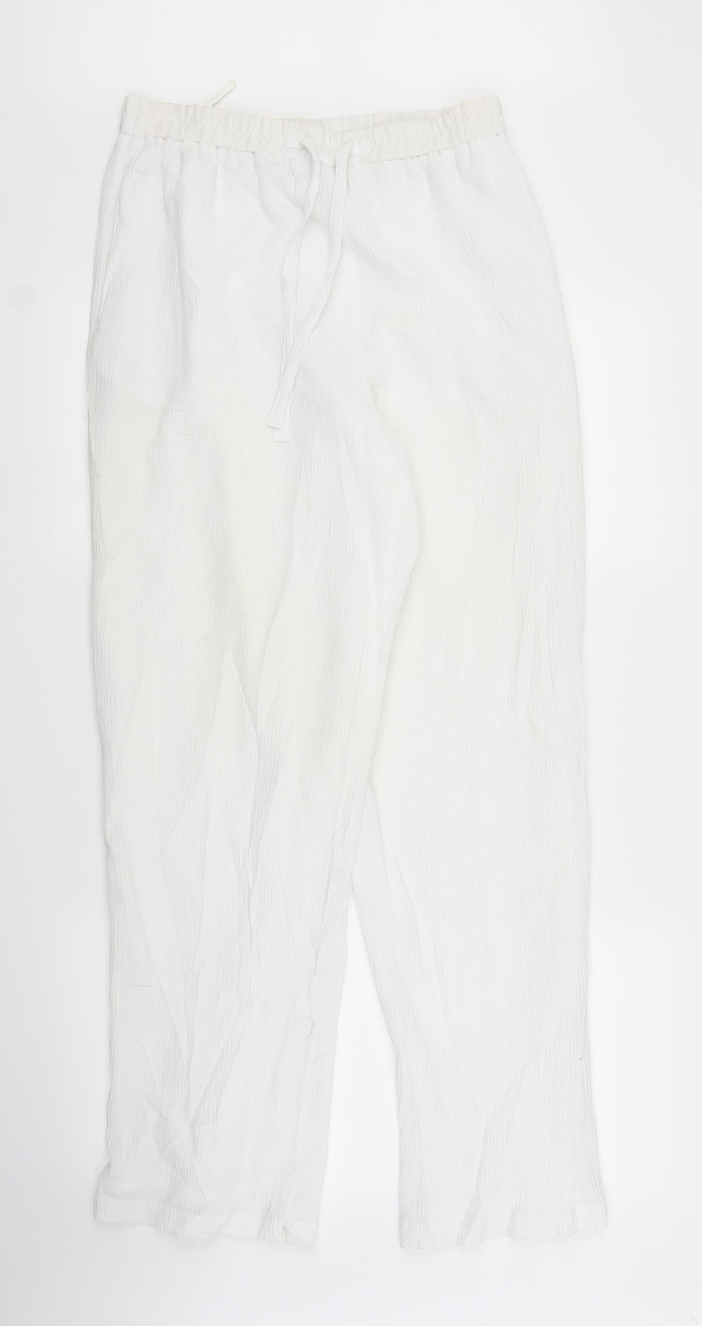 Womens UK Size 12 Canda Regular Fit Bloomer White Trousers