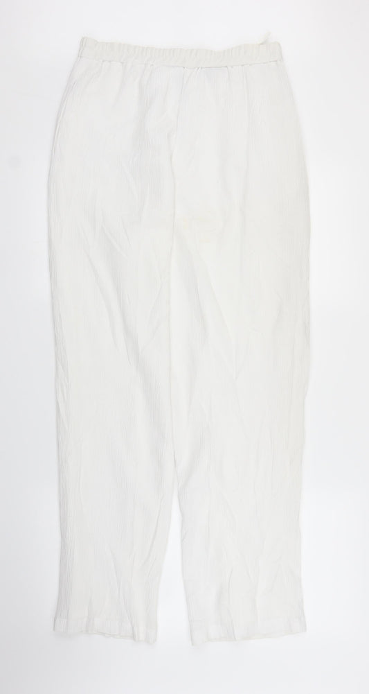 Womens UK Size 12 Canda Regular Fit Bloomer White Trousers