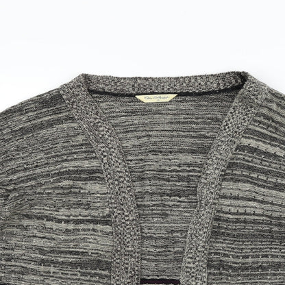 Miss Selfridge Womens Grey Geometric  Cardigan Jumper Size 10