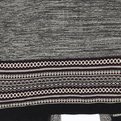 Miss Selfridge Womens Grey Geometric  Cardigan Jumper Size 10